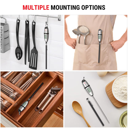 ThermoPro TP02S Digital Food Thermometer for Cooking Bread Baking Sourdough Liquids, Meat Thermometer Digital with Super Long Probe for Grill Candy Kitchen BBQ Oil Milk Yogurt Water Temperature - CookCave