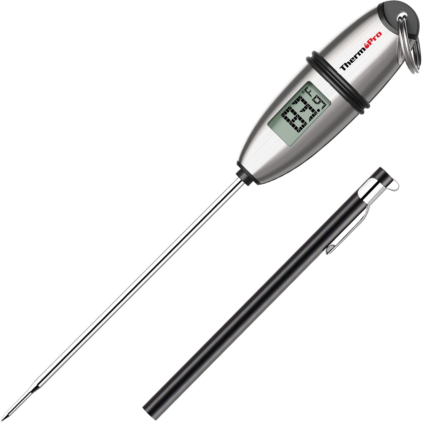 ThermoPro TP02S Digital Food Thermometer for Cooking Bread Baking Sourdough Liquids, Meat Thermometer Digital with Super Long Probe for Grill Candy Kitchen BBQ Oil Milk Yogurt Water Temperature - CookCave
