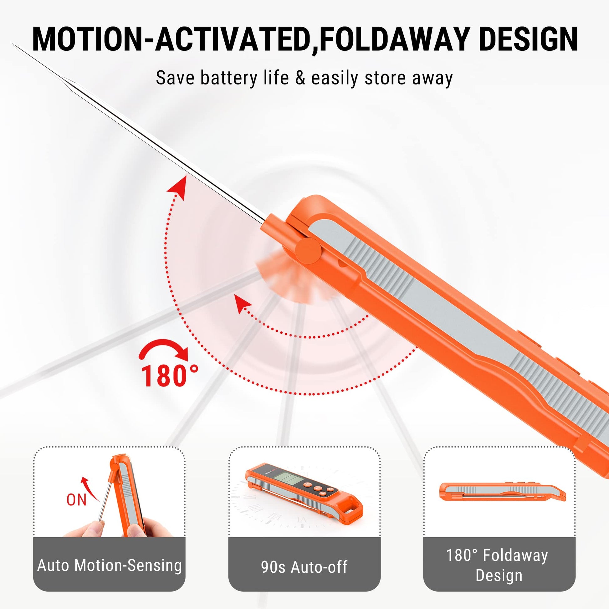 ThermoPro TP420 2-in-1 Instant Read Thermometer for Cooking, Infrared Thermometer Cooking Thermometer with Meat Probe, Non-Contact Laser Meat Thermometer for Griddle Grill Pizza Oven HVAC Pool - CookCave