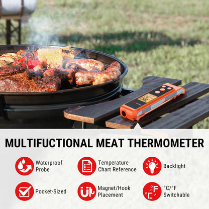 ThermoPro TP420 2-in-1 Instant Read Thermometer for Cooking, Infrared Thermometer Cooking Thermometer with Meat Probe, Non-Contact Laser Meat Thermometer for Griddle Grill Pizza Oven HVAC Pool - CookCave