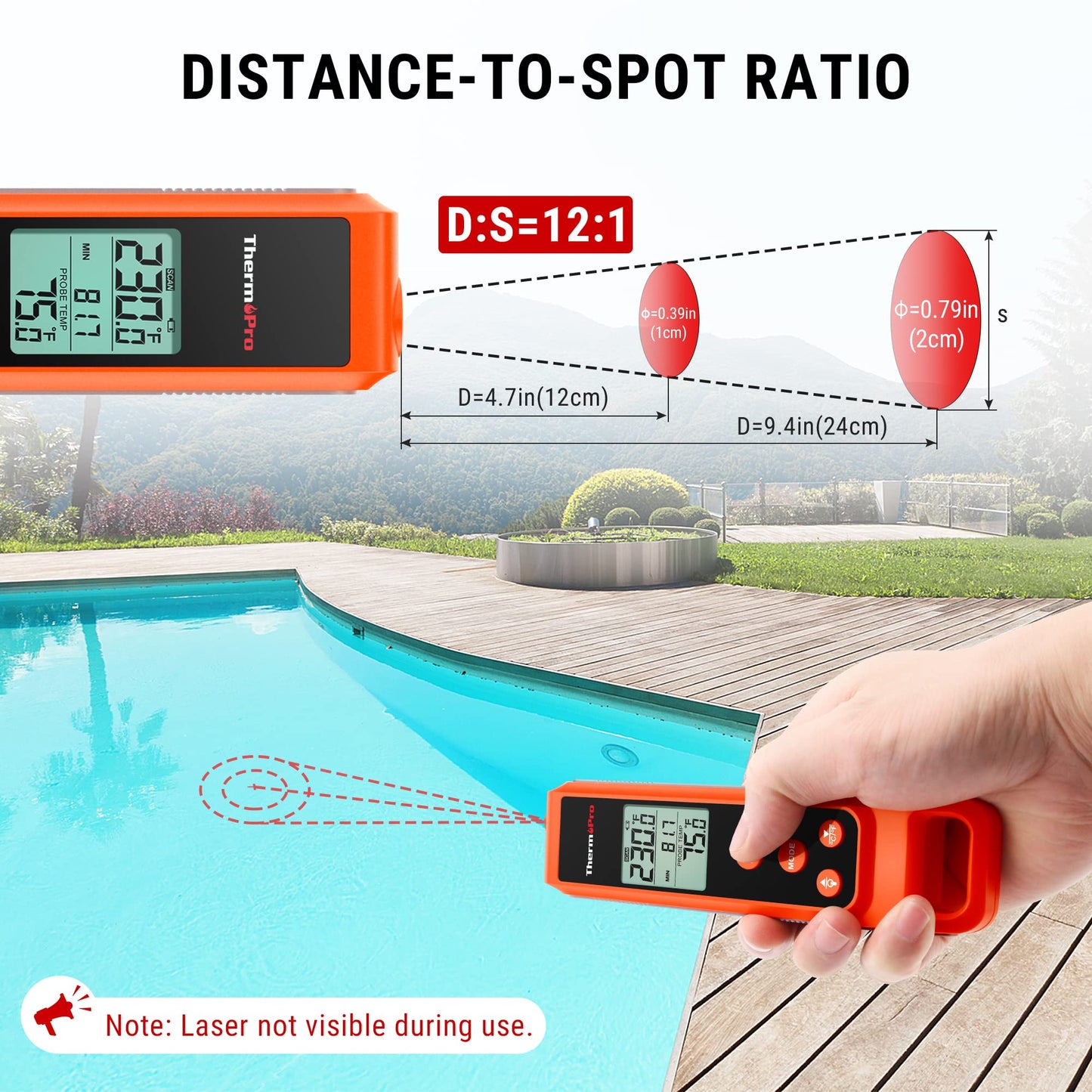 ThermoPro TP420 2-in-1 Instant Read Thermometer for Cooking, Infrared Thermometer Cooking Thermometer with Meat Probe, Non-Contact Laser Meat Thermometer for Griddle Grill Pizza Oven HVAC Pool - CookCave