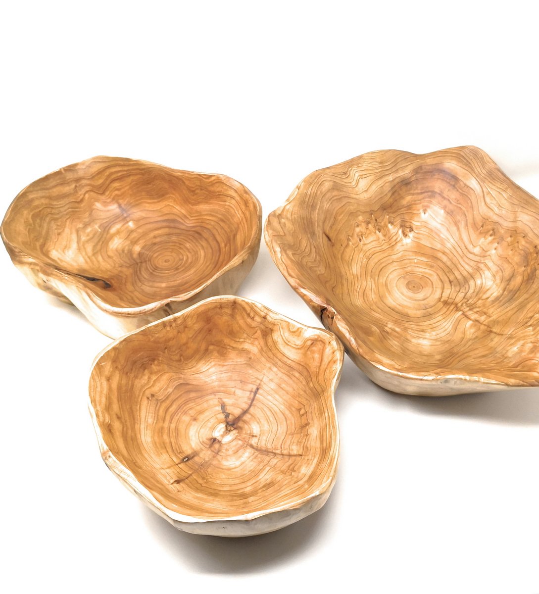 THY COLLECTIBLES Wooden Bowl Handmade Storage Natural Root Wood Crafts Bowl Fruit Salad Serving Bowls (Small 8"-10") - CookCave