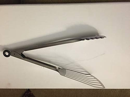 Tongula, Stainless Steel, 12", spatula,tongs, bbq,grilling, blackstone griddle, saute, fish spatula,fish turner, burgers, backyard,PATENT PENDING - CookCave