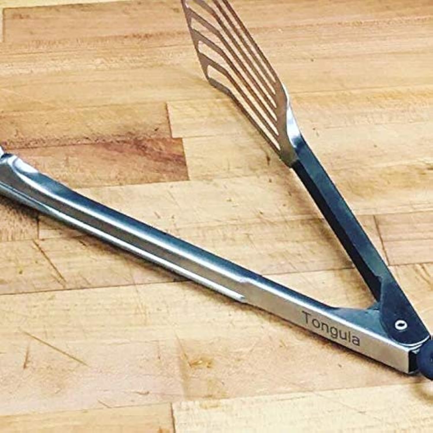 Tongula, Stainless Steel, 12", spatula,tongs, bbq,grilling, blackstone griddle, saute, fish spatula,fish turner, burgers, backyard,PATENT PENDING - CookCave