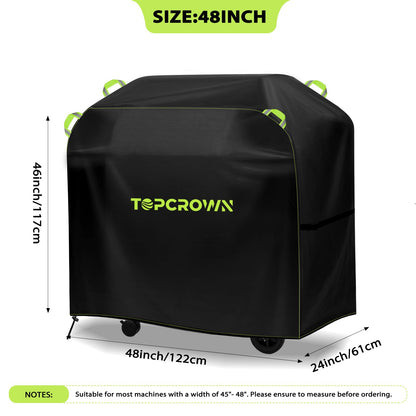 TOPCROWN Grill Cover for Outdoor Grill, Universal Fit 45"-75" BBQ Gas Grill Waterproof Anti-UV Oxford Fabric Windproof Design with Adjustable Straps, Fits Weber/Char-Broil/Nexgrill and More (48") - CookCave