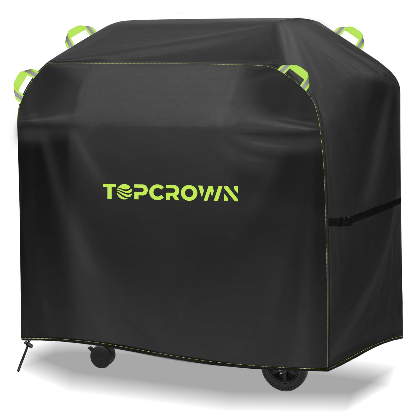 TOPCROWN Grill Cover for Outdoor Grill, Universal Fit 45"-75" BBQ Gas Grill Waterproof Anti-UV Oxford Fabric Windproof Design with Adjustable Straps, Fits Weber/Char-Broil/Nexgrill and More (48") - CookCave