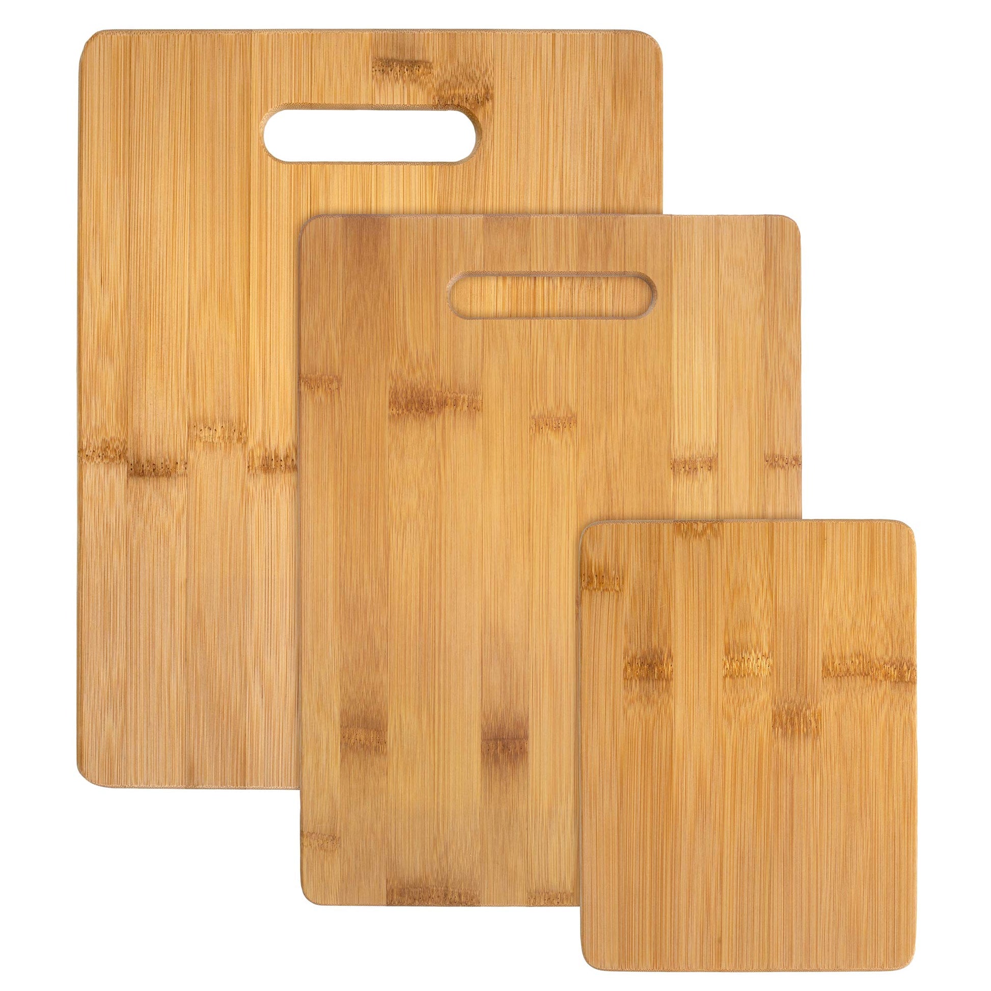 Totally Bamboo 3-Piece Bamboo Cutting Board Set; 3 Assorted Sizes of Bamboo Wood Cutting Boards for Kitchen - CookCave