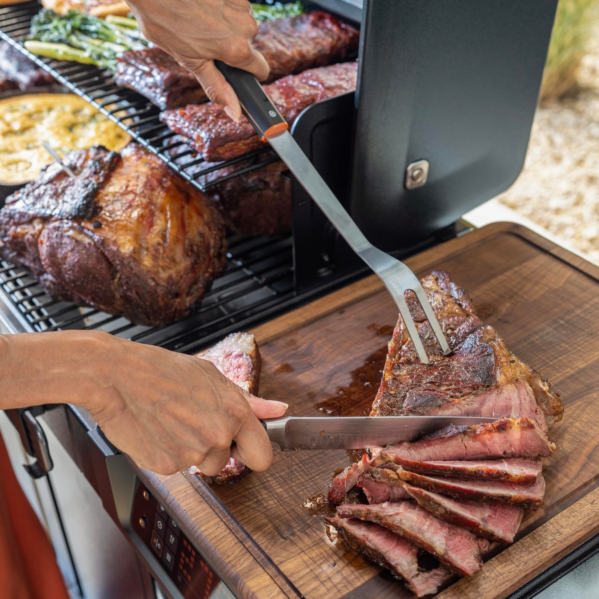 Traeger BAC791 Stainless Steel BBQ Fork Grill Accessory With Dishwasher Safe Handle - CookCave