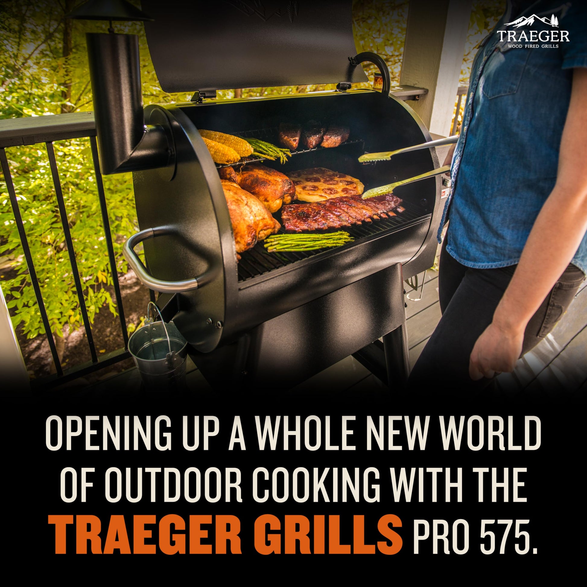 Traeger Grills Pro 575 Wood Pellet Smoker and Grill, WiFi and App Enabled Electric Smoker, 6-in-1 BBQ and Pellet Grill, 572 Square Inches of Grilling Area, 500 Degree Max Temperature, Bronze Finish - CookCave