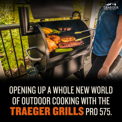 Traeger Grills Pro 575 Wood Pellet Smoker and Grill, WiFi and App Enabled Electric Smoker, 6-in-1 BBQ and Pellet Grill, 572 Square Inches of Grilling Area, 500 Degree Max Temperature, Bronze Finish - CookCave
