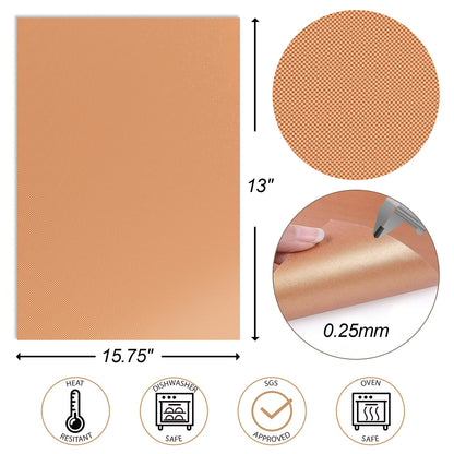 UBeesize Copper Grill Mats, Set of 6 Heavy Duty Non-Stick BBQ & Baking Mats - Reusable, Easy to Clean for Gas, Charcoal, Electric Grills - 15.75 x 13 Inch - CookCave