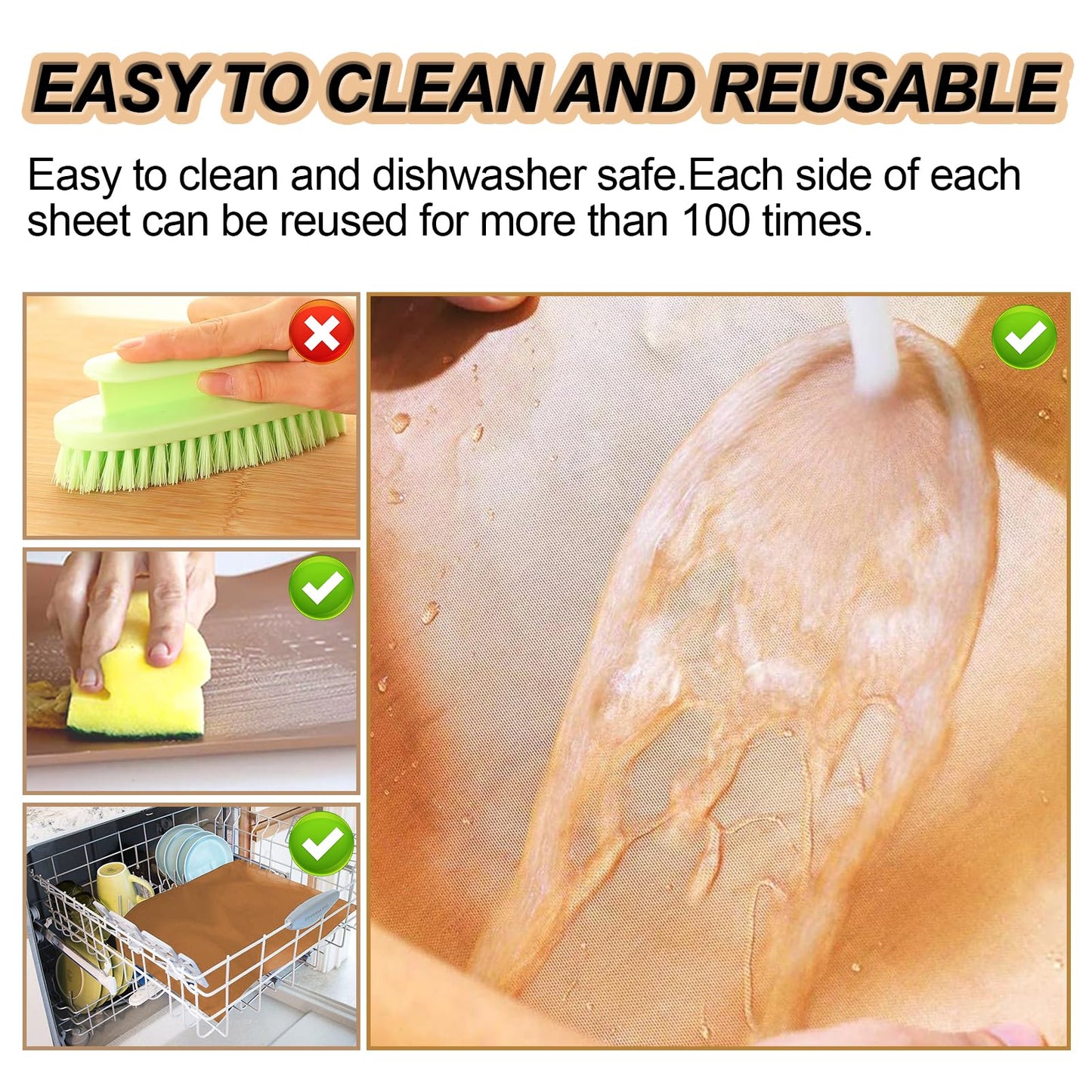 UBeesize Copper Grill Mats, Set of 6 Heavy Duty Non-Stick BBQ & Baking Mats - Reusable, Easy to Clean for Gas, Charcoal, Electric Grills - 15.75 x 13 Inch - CookCave