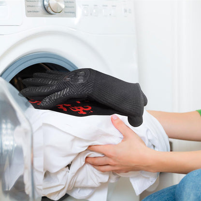 UBeesize Lengthen BBQ Gloves, 1472°F Heat Resistant Grill Glove, 14 inch Fireproof Oven Gloves for Cooking, Non-Slip Fire Glove for Grilling, Barbecue, Smoker, Baking, Frying - CookCave