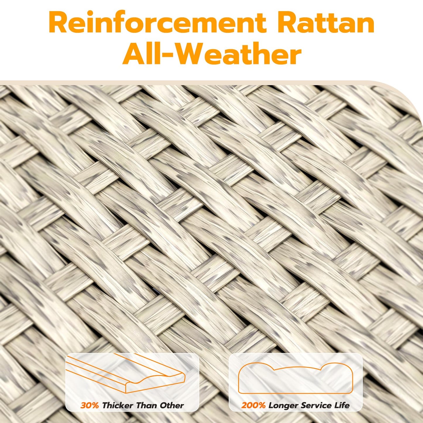 UDPATIO Outdoor Patio Furniture Set, 7-Piece PE Wicker Sectional Sofa with Tea Table, Outdoor Conversation Set for Patio, Garden, Backyard Green - CookCave