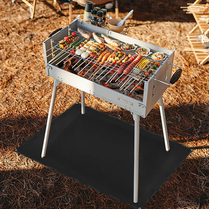 Under Grill Mat for Outdoor Grilling, 60 x 48 inches Double-Sided Fireproof Waterproof BBQ Protector for Deck and Patio Under Grill Mat for Outdoor BBQ - CookCave