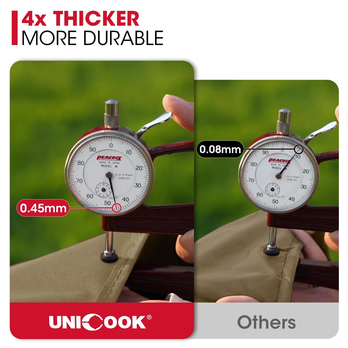 Unicook 55 Inch Grill Cover for Outdoor Grill, Heavy Duty Waterproof Gas BBQ Cover with Sealed Seam, Rip and Fade Resistant Barbecue Covering for Weber Nexgrill Charbroil, Neutral Taupe - CookCave