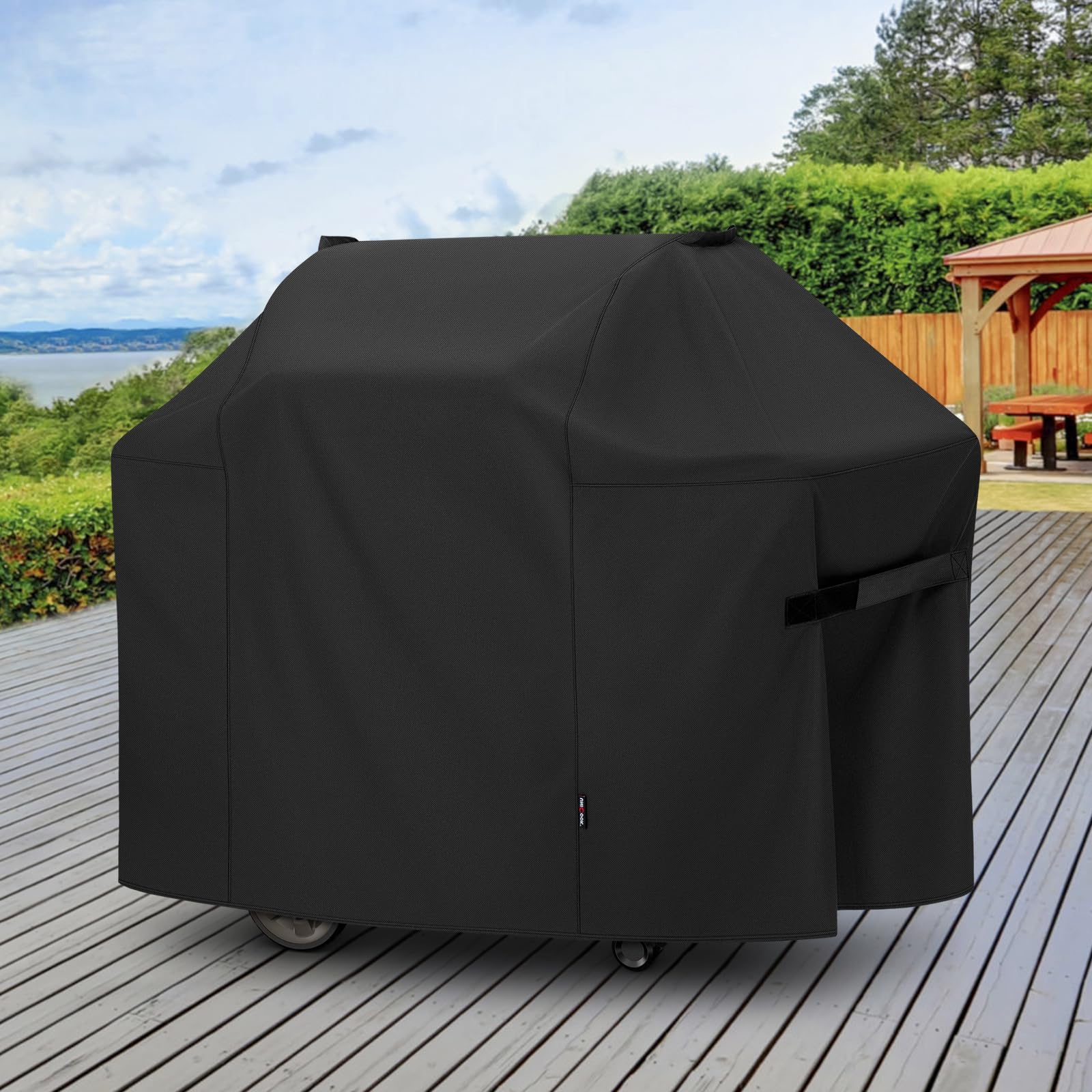Unicook 58 Inch Grill Cover for Weber Genesis II, LX 300 Series and Genesis 300 Series Gas Grills, Heavy Duty Waterproof Fade Resistant BBQ Cover, All Weather Protection, Compared to Weber 7130 - CookCave