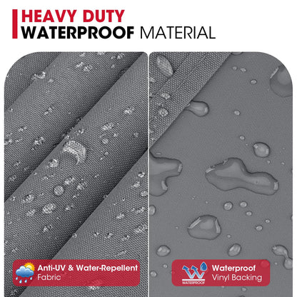 Unicook Gas Grill Cover for Outdoor Grill, 60 Inch BBQ Cover, Heavy Duty Waterproof, Fade Resistant Barbecue Protector Compatible with Weber Char-Broil Nexgrill BBQs up to 58" Wide, Gray - CookCave