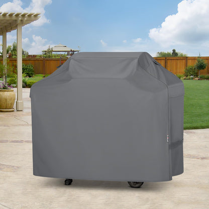 Unicook Gas Grill Cover for Outdoor Grill, 60 Inch BBQ Cover, Heavy Duty Waterproof, Fade Resistant Barbecue Protector Compatible with Weber Char-Broil Nexgrill BBQs up to 58" Wide, Gray - CookCave