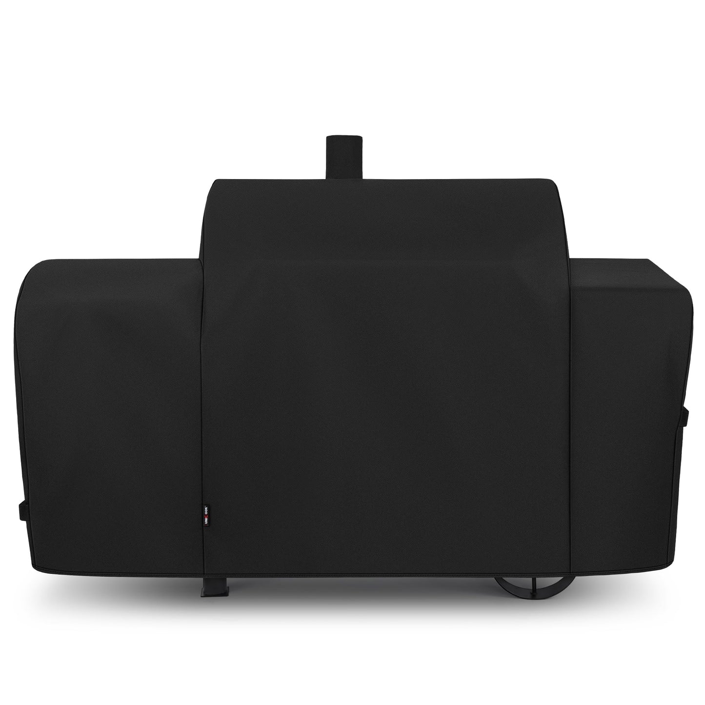Unicook Heavy Duty Waterproof Offset Smoker Cover, Compatible with Oklahoma Joe's Longhorn Combo Grill, Outdoor Fade Resistant Charcoal/Smoker/Gas Combo BBQ Grill Cover, Black - CookCave