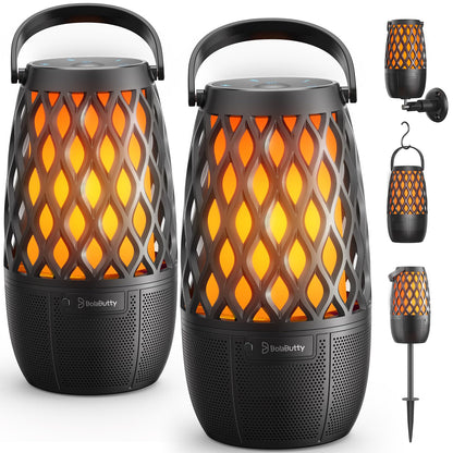 Upgraded Outdoor Speakers Gift for Men Bluetooth Speaker with lights Multi-Sync up to 100 Speakers Auto-Pairing HD Stereo Sound Cool Tech Gadgets for Him IPX5 Waterproof for Outside|Patio|Porch - CookCave