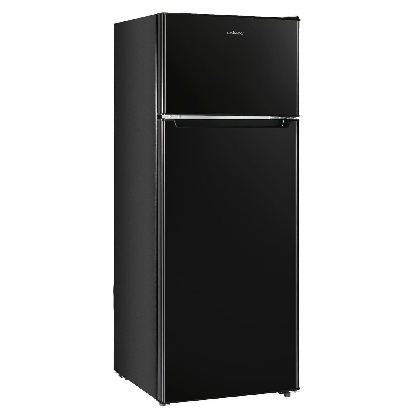 Upstreman 7.7 Cu.Ft. Refrigerator with Freezer, Double Door Fridge, Adjustable Thermostat, Large Capacity, Reversible Door Swing, Refrigerator for Apartment, Office, Dorm, Black（BD75） - CookCave