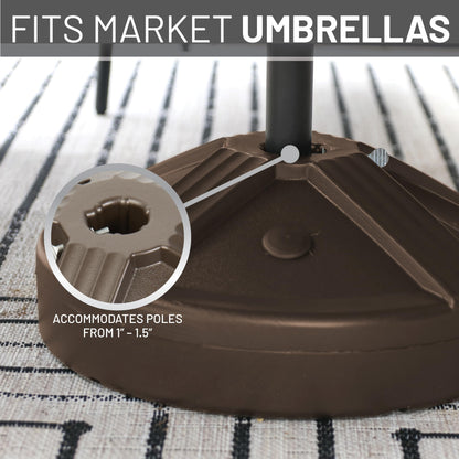 US Weight Durable Fillable Umbrella Base Designed to be Used with a Patio Table 3.5 pounds , Bronze - CookCave