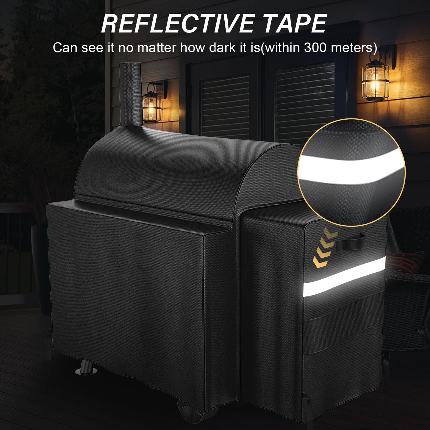 Utheer Waterproof Grill Cover for Oklahoma Joe's Longhorn Offset Smoker – 600D Heavy Duty BBQ Protection, UV & Wind Resistant, 70" L x 60" H x 40" W - CookCave