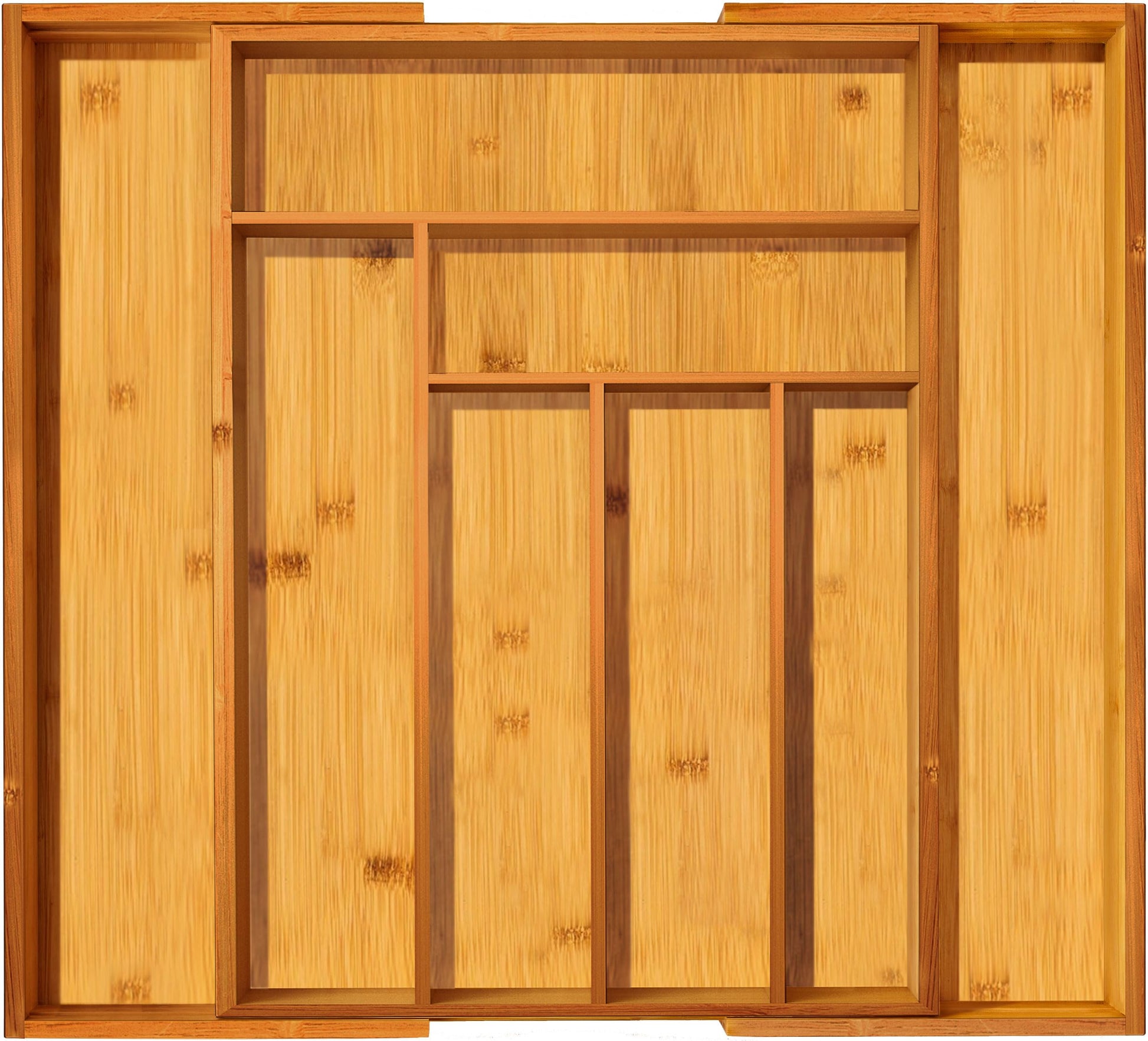 Utopia Kitchen Silverware Organizer, Expandable Bamboo Utensil Drawer Organizer, Kitchen Drawer Organizer, Silverware Organizer for Cutlery, Utensils, Flatware Holder (6-8 Slots, Natural) Pack of 1 - CookCave