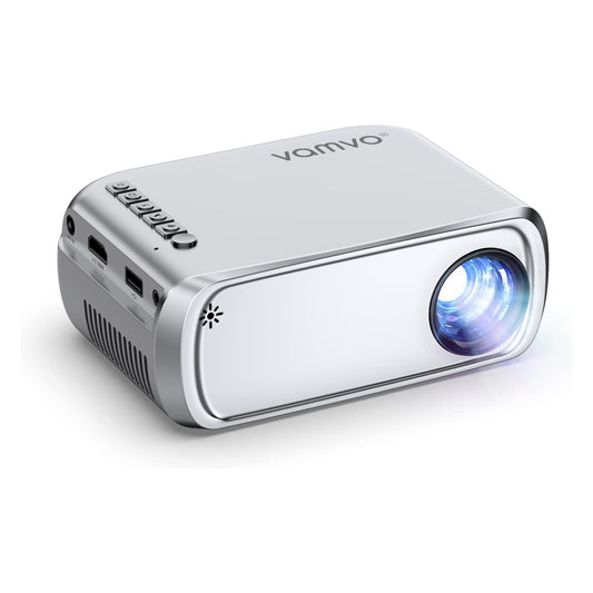 Vamvo Projector Mini Portable Video Projector, Movie Projectors For Home Theater Compatible with HDMI/TYPE-C/USB/VGA/AV/Smartphone/TV Box/Laptop/ iOS/Android - CookCave