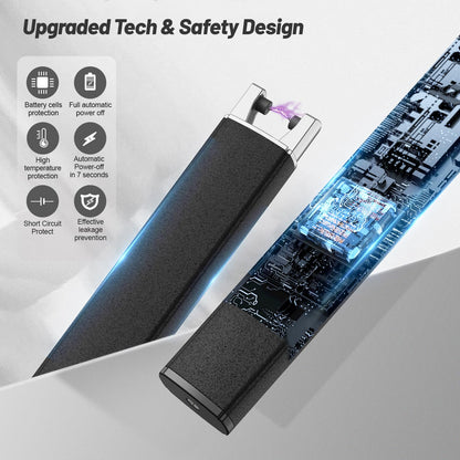 VEHHE Candle Lighter, Windproof Pulse Electric Lighter with Anti-False-Touch Lock and Led Display, Lighters for Candle BBQ Camping Festivals-Black - CookCave