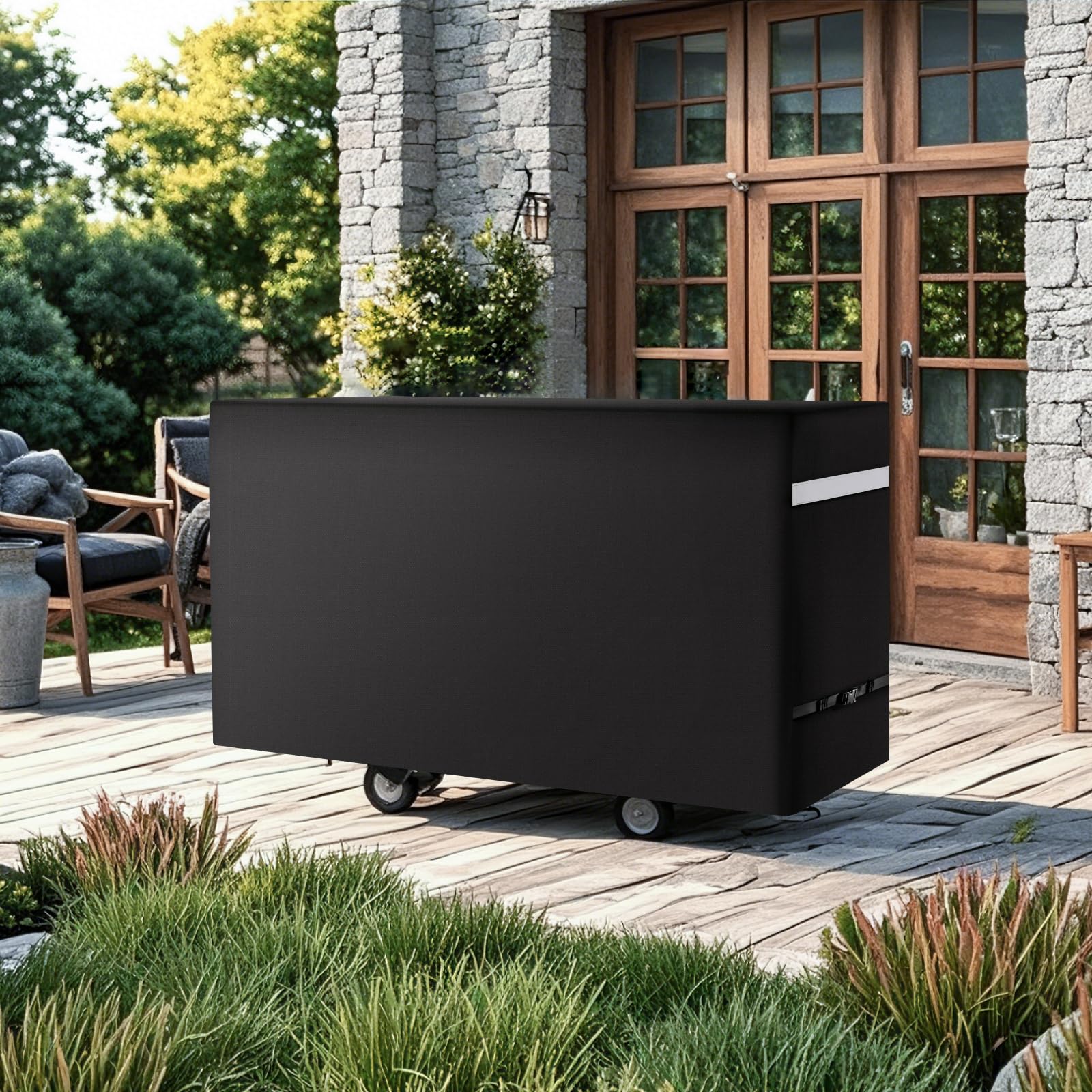 VEVOR Grill Cover, 59 inch BBQ Covers for Outdoor Grills, Waterproof, Fade Resistant, Weather Resistant Heavy Duty 600D Polyester, Easy On/Off, with Secure Buckles, Black - CookCave