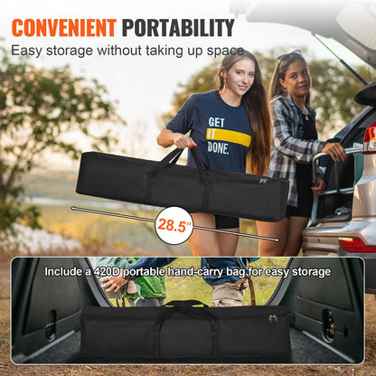 VEVOR Projector Screen with Stand, 100 inch 16:9 4K 1080 HD Outdoor Movie Screen with Stand, Wrinkle-Free Projection Screen with Bar Feet and Carry Bag, for Home Theater Cinema Backyard Movie Night - CookCave