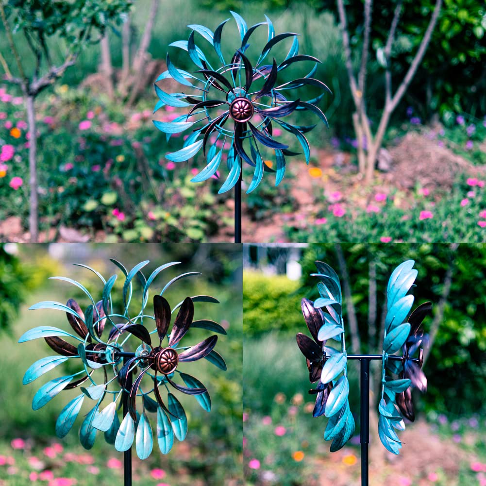 VEWOGARDEN 360° Outdoor Wind Spinner, Wind Sculpture Spinner with Metal Stake, Yard Art Decor for Patio, Lawn & Garden 63 * 13 - CookCave
