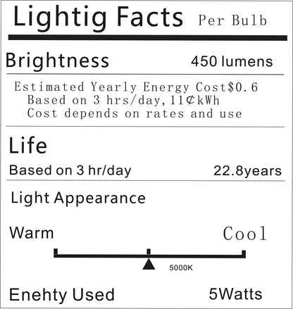 Vgogfly LED Refrigerator Light Bulb 40W Equivalent 120V A15 Fridge Waterproof Bulbs 5 W Daylight White 5000K E26 Medium Base Freezer Home Lighting Lamp Non-dimmable(2 Pack) - CookCave