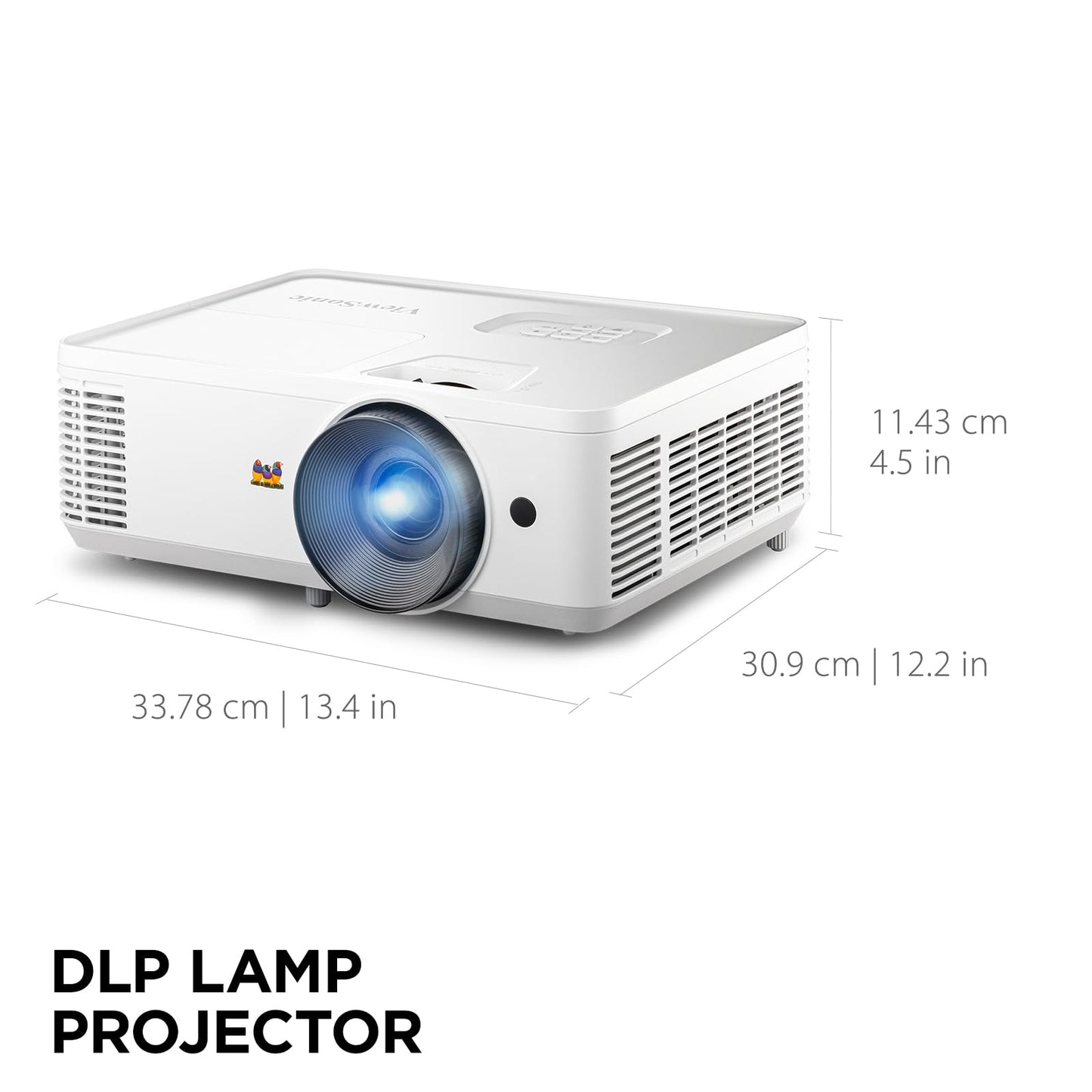 ViewSonic PA503HD 4000 Lumens High Brightness Projector with 1.1x Optical Zoom, USB, and HDMI inputs for Home and Office - CookCave