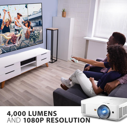 ViewSonic PA503HD 4000 Lumens High Brightness Projector with 1.1x Optical Zoom, USB, and HDMI inputs for Home and Office - CookCave
