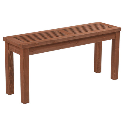 VINGLI Outdoor Wooden Bench, 40” Porch Bench Outdoor Backless Garden Bench, Small Outdoor Bench for Deck Patio Entryway - CookCave
