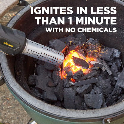 Wagner Electro-Torch C900085 Fire Starter, Charcoal Starter and Lighter, BBQ Smoker, Grill Starter, Chemical Free Heated Air with Built-In Blower - CookCave