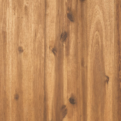 Walker Edison Dominica Contemporary Slatted Outdoor Dining Table, 34 Inch, Brown - CookCave