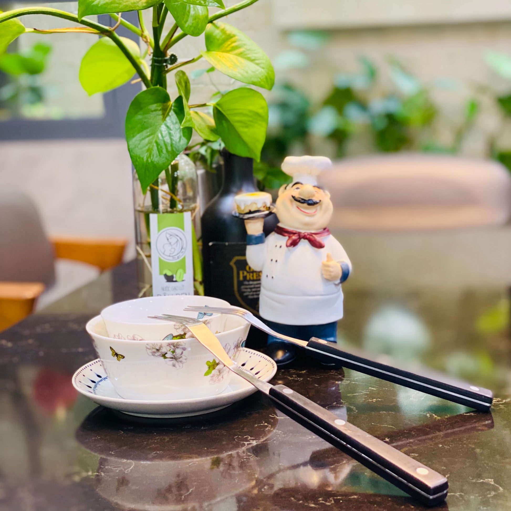 WALLFARM Granny Fork 10" 3-Tine - Pro-Grade Stainless Steel - Heat-Resistant BBQ Meat Fork - Ideal for Serving, Cooking, Turning, Roasting, Shredding, Barbecue - CookCave