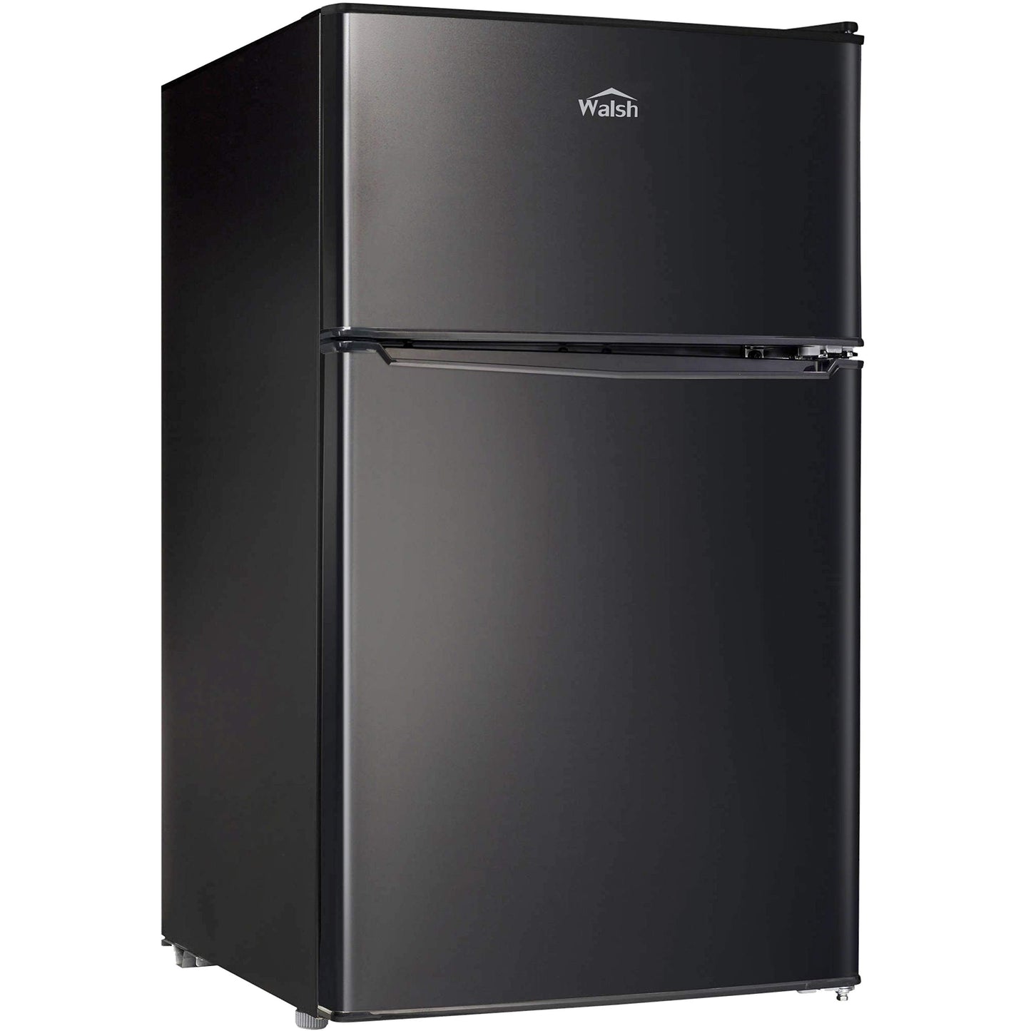 Walsh Compact Refrigerator, Dual Door Fridge, Adjustable Mechanical Thermostat with Freezer, Reversible Doors, 3.1 Cu.Ft, Black - CookCave