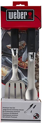 Weber Original Portable 2-Piece Stainless Steel Tool Set - CookCave