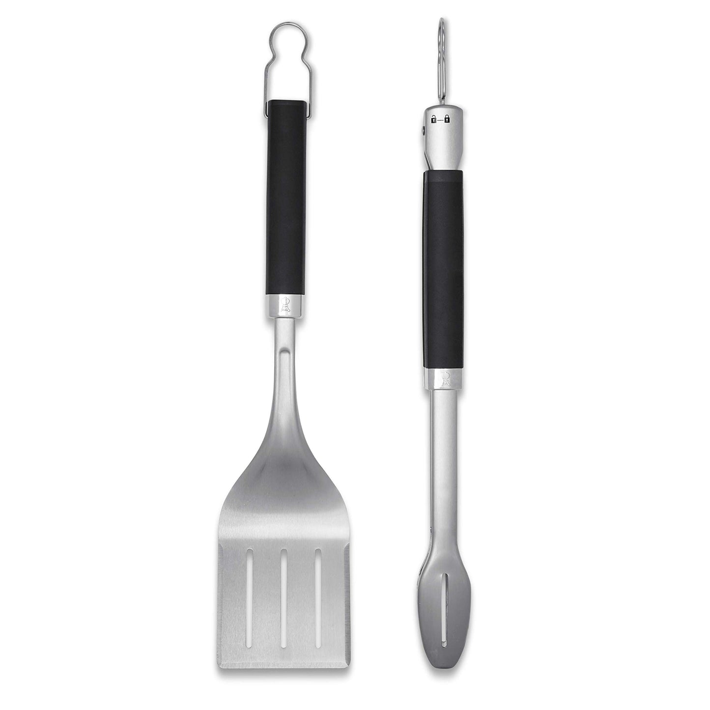 Weber Precision Tongs & Spatula Grilling Tool Set, Stainless Steel - CookCave