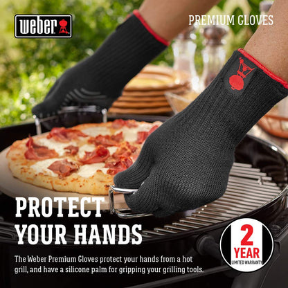 Weber Premium Gloves, L/XL, x Large, Large/X-Large (Pack of 1), Black - CookCave