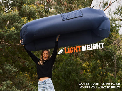 WEKAPO Inflatable Couch Air Lounger Chair - Camping & Beach Accessories, Portable Blow up Sofa for Hiking, Lawn, Indoor/Outdoor Movies & Music Festivals. Lightweight and Easy to Set Up Air Hammock - CookCave