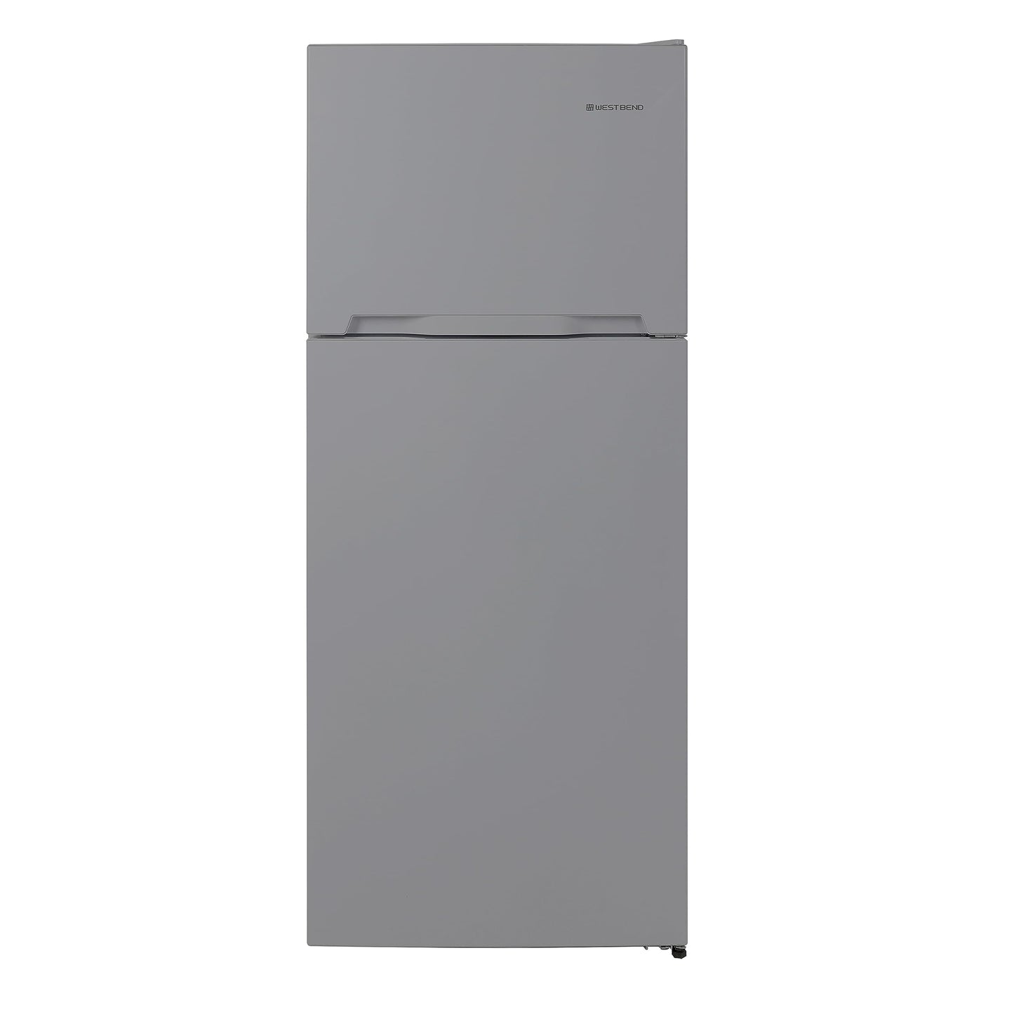 West Bend Apartment Refrigerator Freestanding Dual Door Design Fridge with Top Freezer, Adjustable Electronic Controls and Frost Free Defrost, for Condo, House, Small Kitchen Use, 14.3-Cu.Ft, Metallic - CookCave