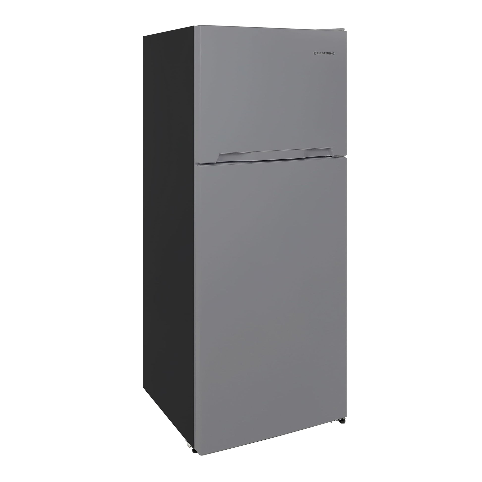 West Bend Apartment Refrigerator Freestanding Dual Door Design Fridge with Top Freezer, Adjustable Electronic Controls and Frost Free Defrost, for Condo, House, Small Kitchen Use, 14.3-Cu.Ft, Metallic - CookCave
