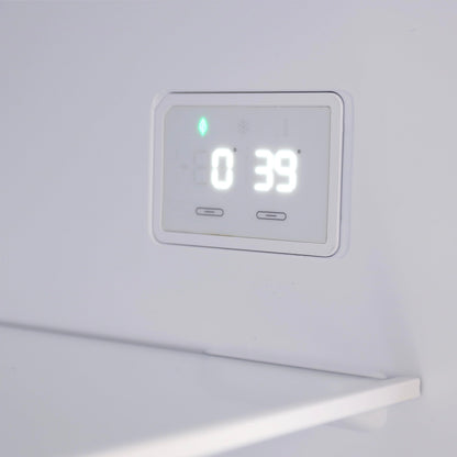 West Bend Apartment Refrigerator Freestanding Dual Door Design Fridge with Top Freezer, Adjustable Electronic Controls and Frost Free Defrost, for Condo, House, Small Kitchen Use, 14.3-Cu.Ft, Metallic - CookCave