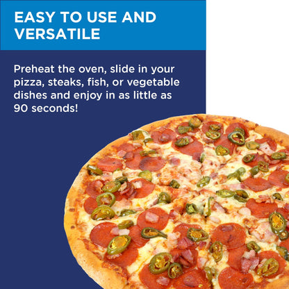 Westinghouse 13-Inch Gas Pizza Oven No Rotation Stone - 1000°F High-Heat, Portable Gas-Powered Design, Folding Legs, Adjustable Heat Control, Fast & Crispy Wood-Fired-Style Pizzas - CookCave